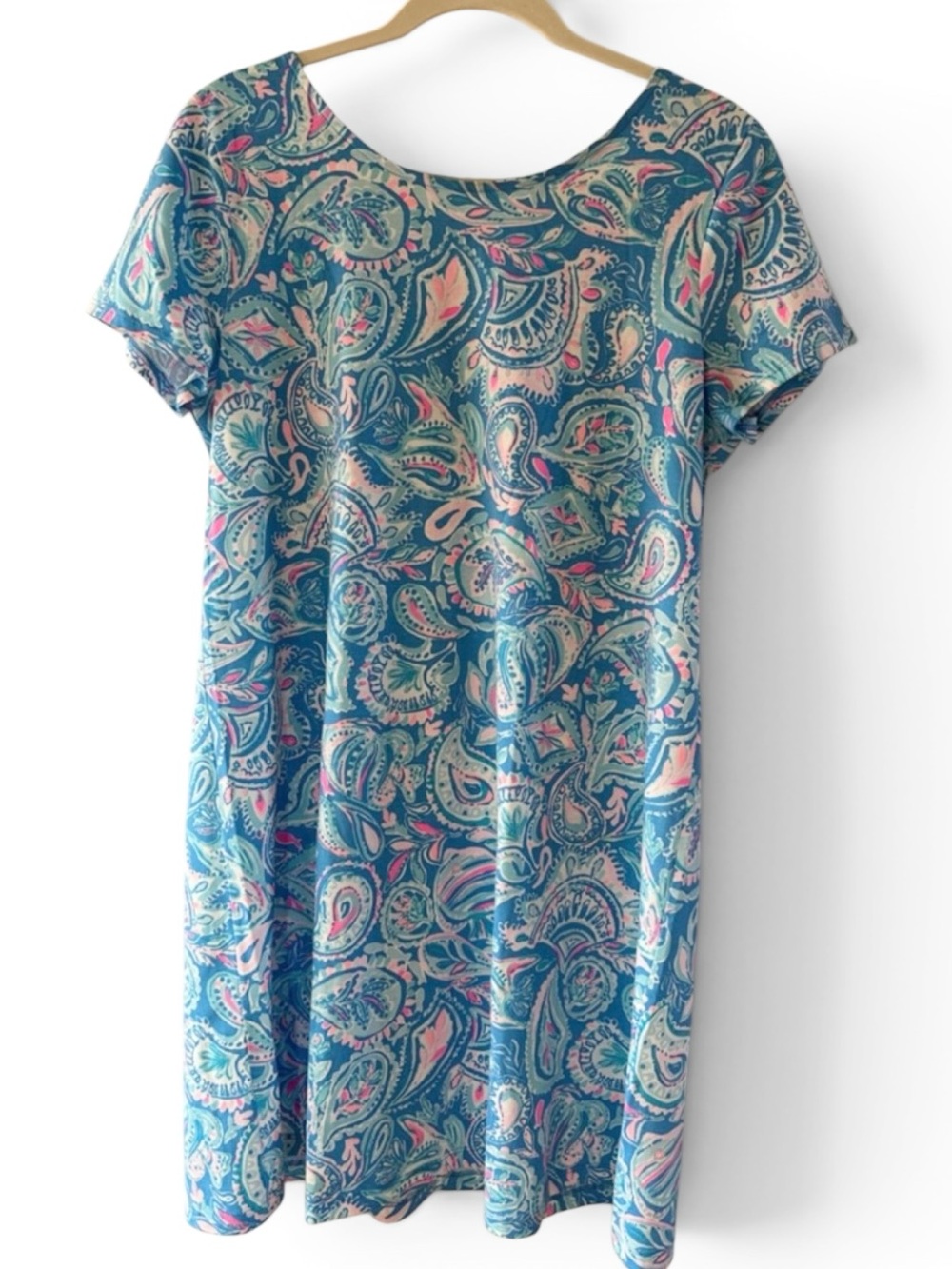 Lilly Pulitzer Blue and Pink Paisley Mini Dress